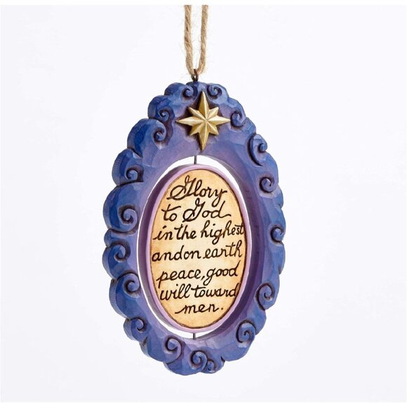 Enesco Jim Shore Holy Family Christmas Rotating Ornament 4055358 New - Picture 3 of 3